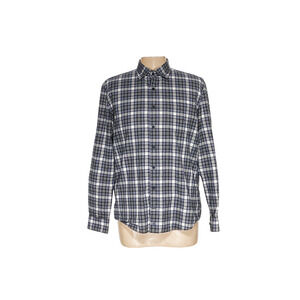 Johnie-O Men's Black Plaid Flannel Shirt - Size L